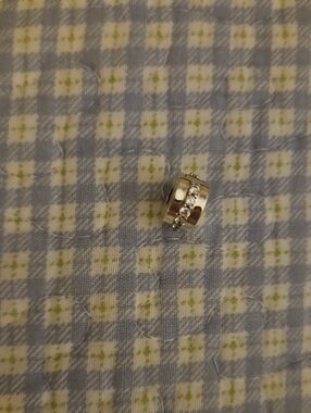 Pandora Silver Spacer Bead with Clear Stones
